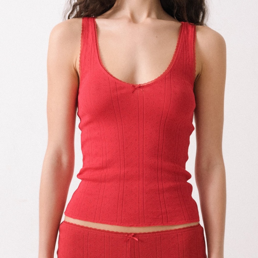 Cou Cou The Scoop Tank in Cherry Red